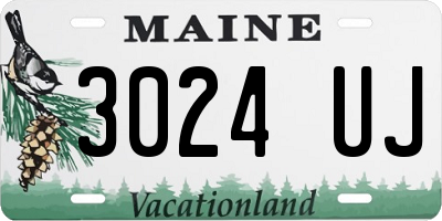 ME license plate 3024UJ