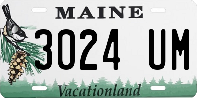 ME license plate 3024UM