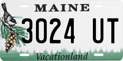 ME license plate 3024UT