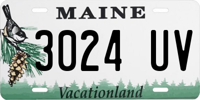 ME license plate 3024UV