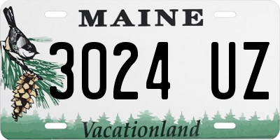 ME license plate 3024UZ