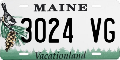 ME license plate 3024VG