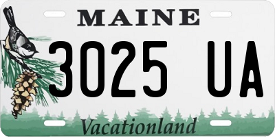 ME license plate 3025UA