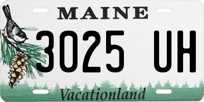 ME license plate 3025UH