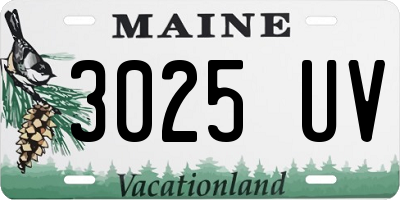 ME license plate 3025UV