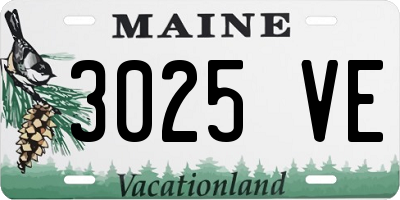 ME license plate 3025VE