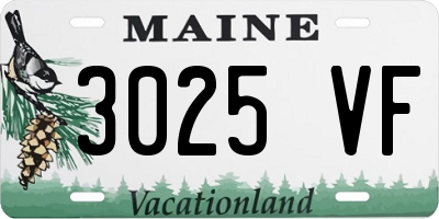 ME license plate 3025VF