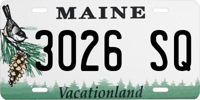 ME license plate 3026SQ