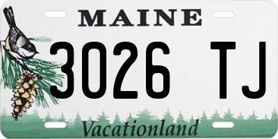 ME license plate 3026TJ