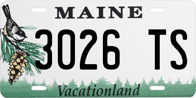 ME license plate 3026TS