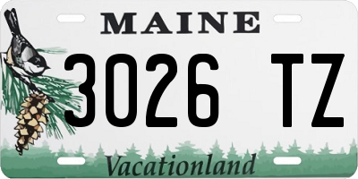 ME license plate 3026TZ