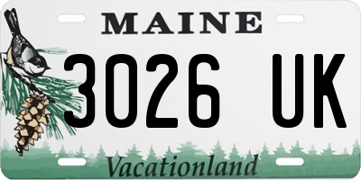 ME license plate 3026UK