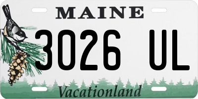 ME license plate 3026UL