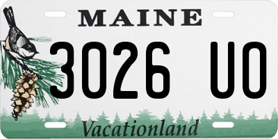 ME license plate 3026UO