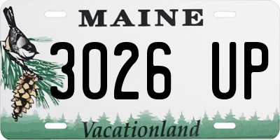 ME license plate 3026UP