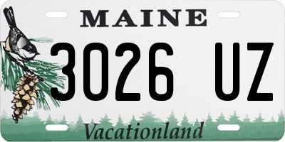 ME license plate 3026UZ