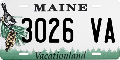 ME license plate 3026VA