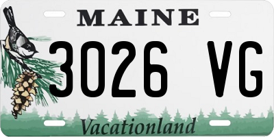 ME license plate 3026VG