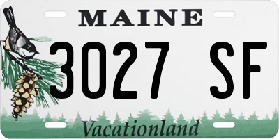 ME license plate 3027SF