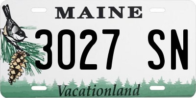 ME license plate 3027SN