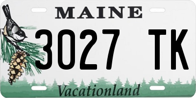 ME license plate 3027TK