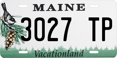 ME license plate 3027TP