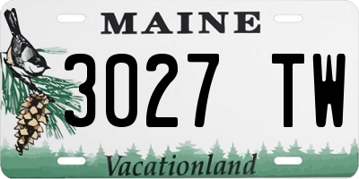 ME license plate 3027TW