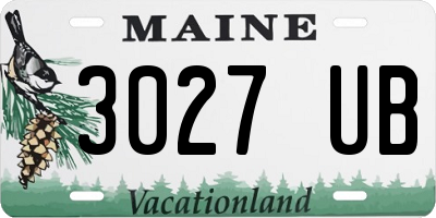 ME license plate 3027UB