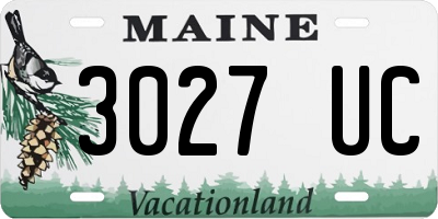 ME license plate 3027UC