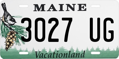 ME license plate 3027UG