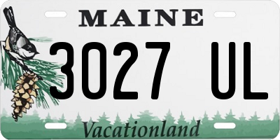 ME license plate 3027UL