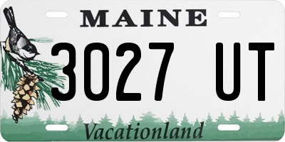 ME license plate 3027UT