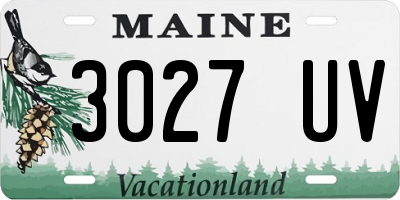 ME license plate 3027UV