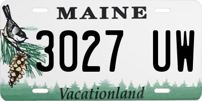 ME license plate 3027UW