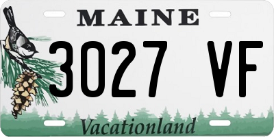 ME license plate 3027VF