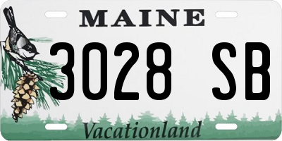 ME license plate 3028SB