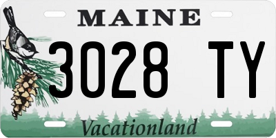 ME license plate 3028TY