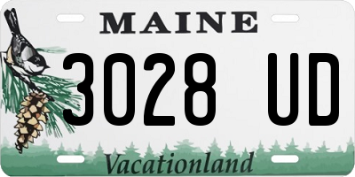 ME license plate 3028UD