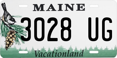 ME license plate 3028UG