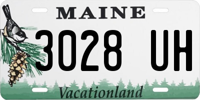 ME license plate 3028UH