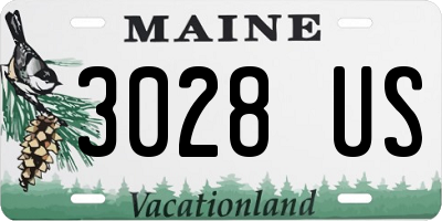 ME license plate 3028US