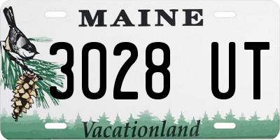 ME license plate 3028UT