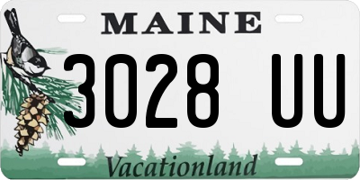 ME license plate 3028UU