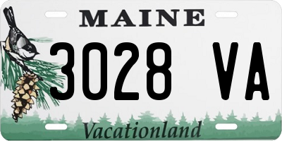 ME license plate 3028VA