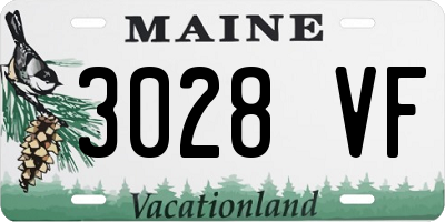 ME license plate 3028VF