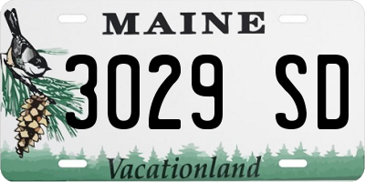 ME license plate 3029SD