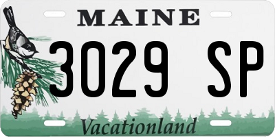 ME license plate 3029SP