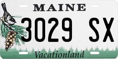 ME license plate 3029SX