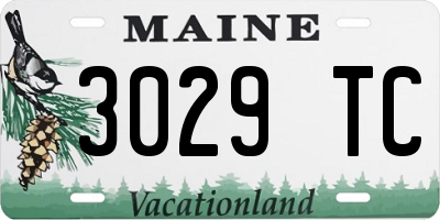 ME license plate 3029TC