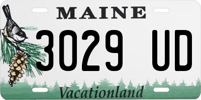 ME license plate 3029UD